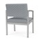 Lesro Lenox Steel Wide Guest Chair Metal Frame, Silver, RS Fog Upholstery LS1201 - alternate 2